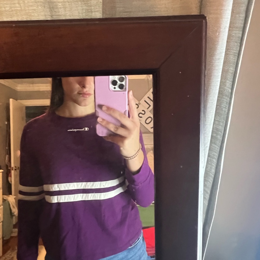 Champion Maroon Tee with White Logo